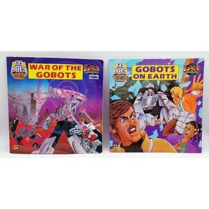 War of the Gobots + GoBots On Earth: Golden Super Adventure Book lot of 2